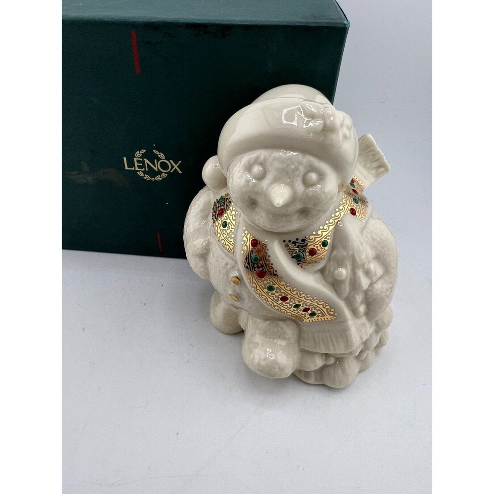 Lenox China Jewels Collection Berry Snowett Christmas Snowman‎ Figurine